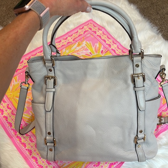 Michael Kors tote crossbody in bone gold bag satchel authentic - Picture 13 of 14